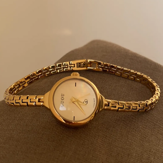 Arany karkötőóra - Minimalista kerek tárcsázás a nők számára