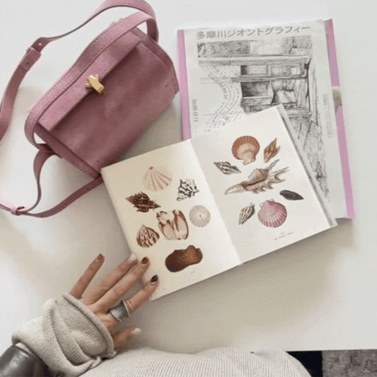 Suede Leather Mini Boston Bag – Sunset Pink, Luxury Soft Cowhide Purse with Adjustable Shoulder Strap