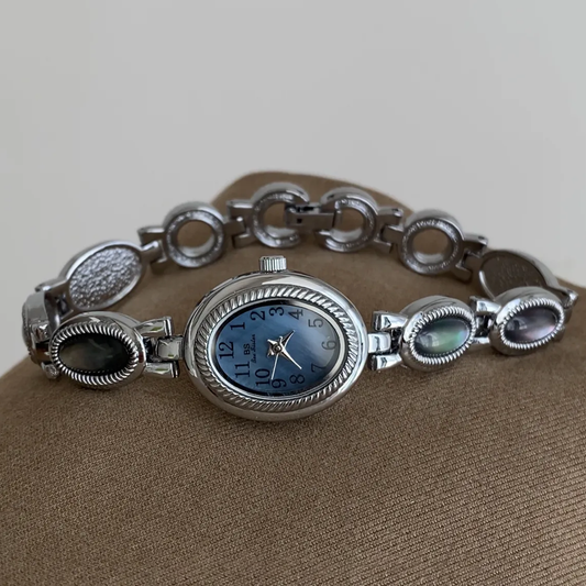 Ocean Light - Női ezüst karkötőóra Abalone héj betéttel