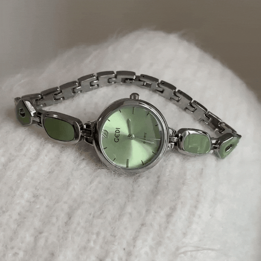 Montre Emerald Grace : Montre à chaîne Green Swan