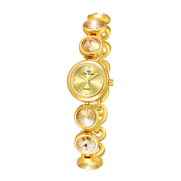 Luster Bloom - Women's Gold Crystal armbåndklokke