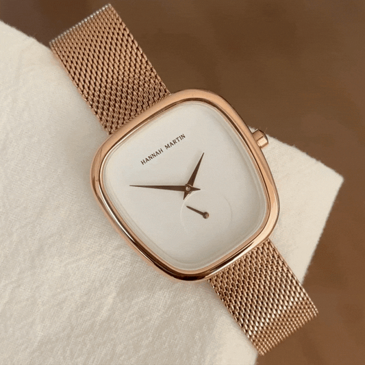 Lume Élégance - Rose Gold-Tone Watch with White Dial & Matching Bracelet