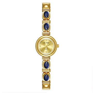 Celeste Ora - Zlatna narukvica plave agate s retro šarmom