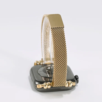 Lustre Loop – Gold Milanese Strap with Radiant Bead Accents