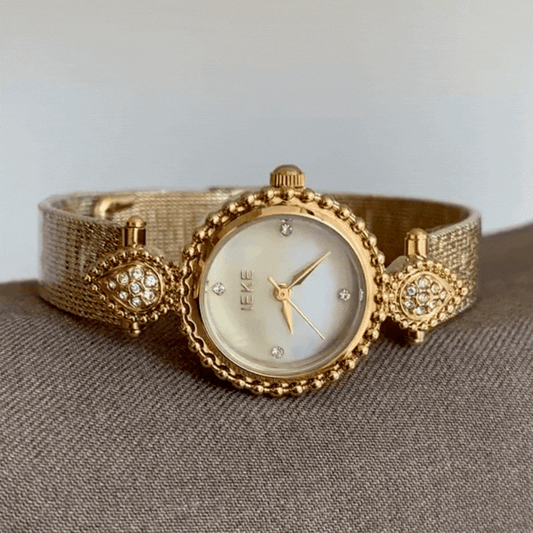 Gold Women Dainty Watch – Quartz Watch with Mother of Pearl Dial, Vintage Palace Style | Juliet