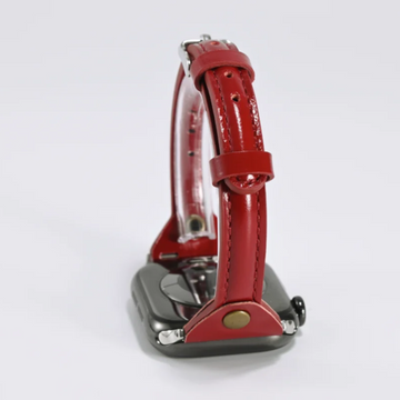 Slanke curve-T-Buckle echte lederen band voor Apple Watch