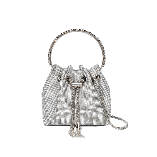 Crystal Embellished Bucket Bag