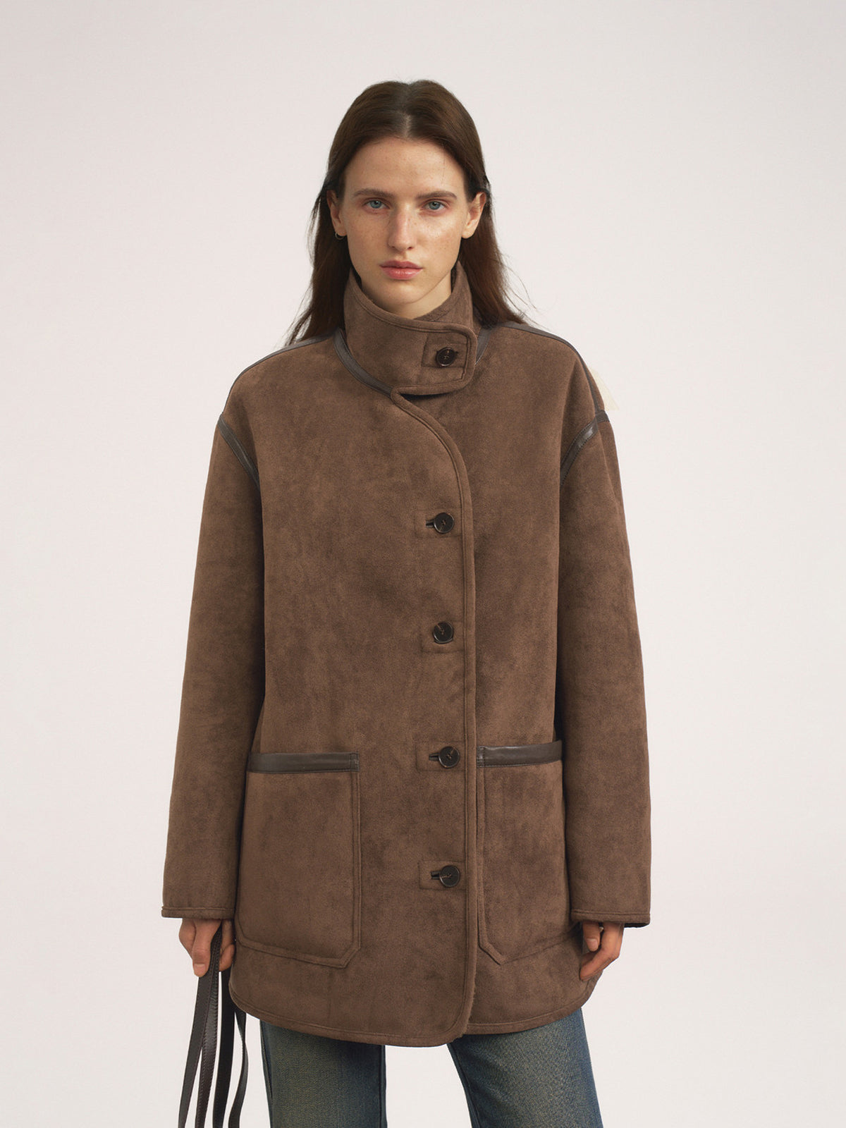Wendejacke aus Kunstlammfell und Wildlederimitat – MTG