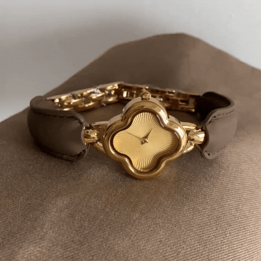 Slon šedá hodinářství: Ciloček Dial Leather Bracelet Watch