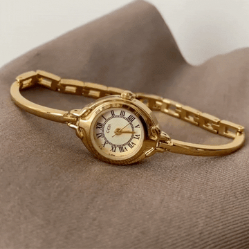 Soléa-A nők all-arany karkötő órája mini tárcsával
