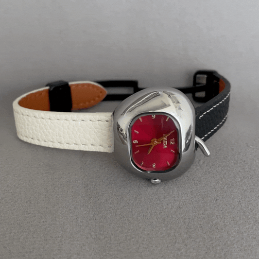 Apple Rouge – Montre à fermoir magnétique pour femme