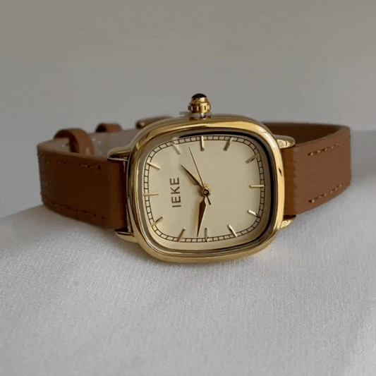 Melard Brown Timepiece: Leather Quartz Watch