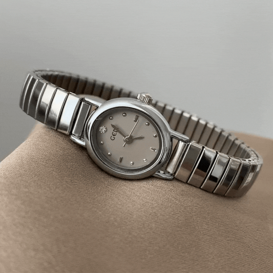 MinimalistiÄki srebrni rastezljivi pojas vintage inspirirani sivi birajte dame kvarc sat