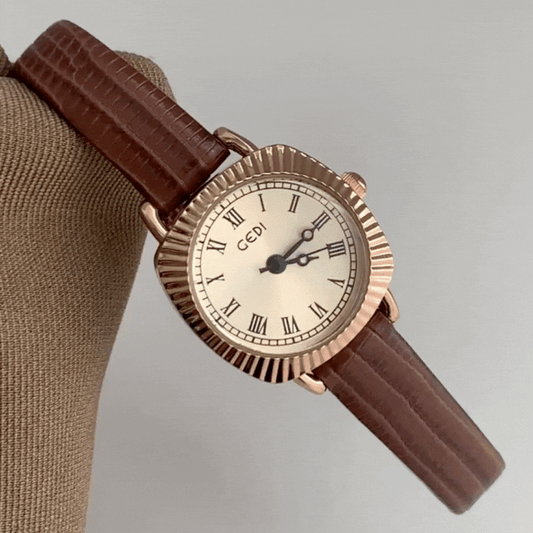 Χόρτο Chestnut Grace: Rose Gold and Tawny Watch