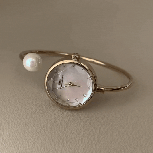 Francuski biserni sat: luksuzni zlatni ĆĄank Quartz Watch