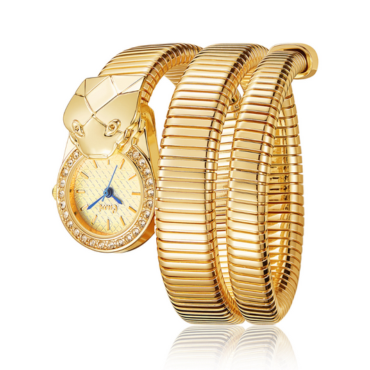 Gold Serpenti Bracelet Watch with Diamond Accents – Women’s Quartz Watch