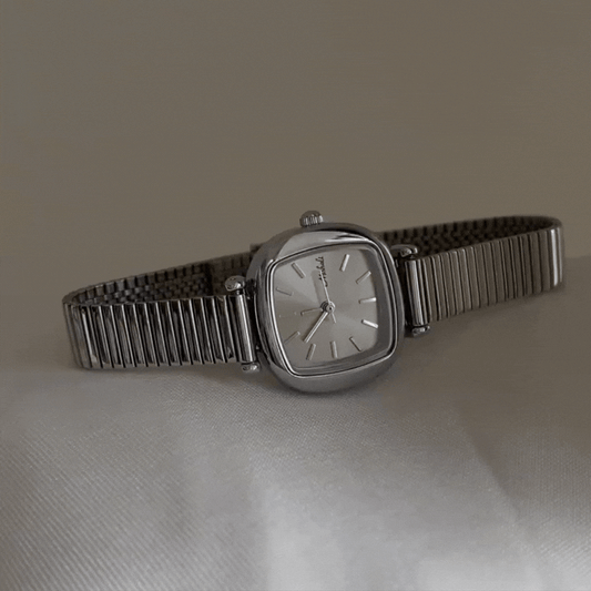 Silver Essence sat: Square Luxe Watch