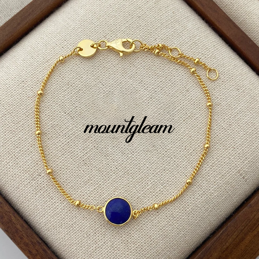 Midnight Glint – Sapphire-Set Gold Bracelet