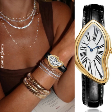 High-End Fashion Melted Gold Case Women’s Quartz Watc