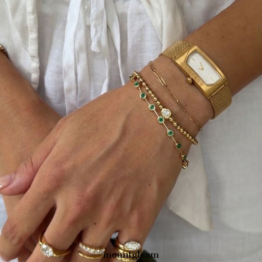 Minimalist Fashion Gold Strap Watch with White Unique-Shaped Dial – Women’s Quartz Watch