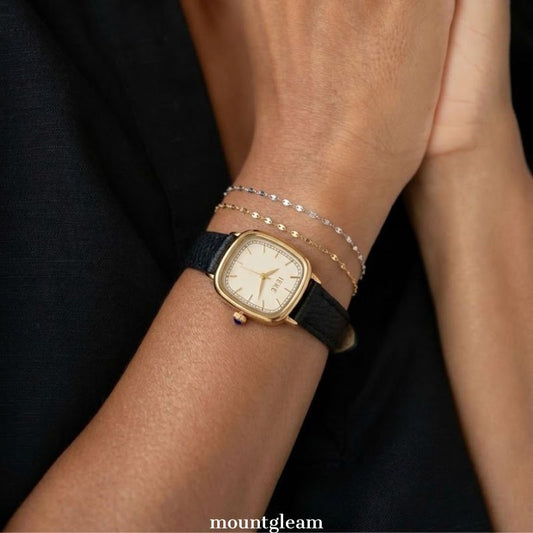 Obsidian Luxe időmérő: Fekete és arany bőróra
