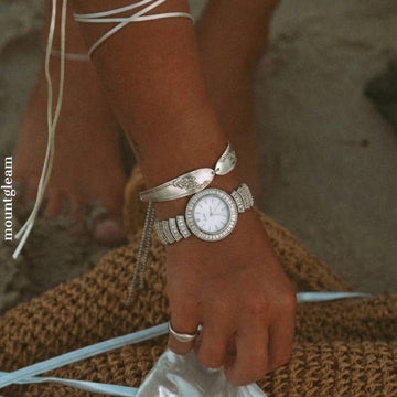 Luxe Tiered Elegance: Multi-Layered Diamond-Studded Watch