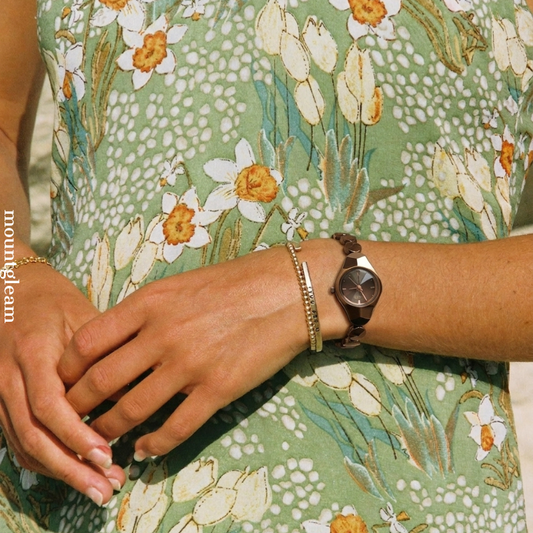 Brown Women’s Watch – Dainty Watch Bracelet with Mini Round Dial | Mocha