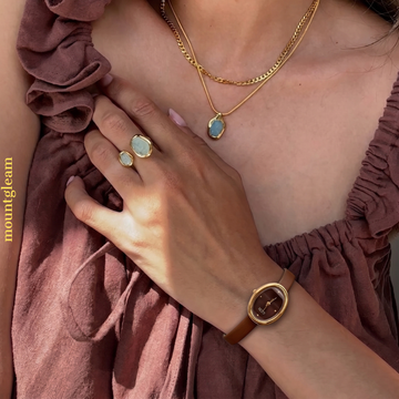 Brown Leather Oval Watch for Women | Ultra-Thin Strap, Elegant Oval Dial