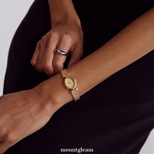 Elegant Gold Oval Dial Watch for Women – Timeless Everyday Style