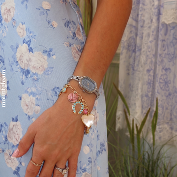 Natural Elegance: Oval Mother-of-Pearl Dial with Slim Chain Strap Watch