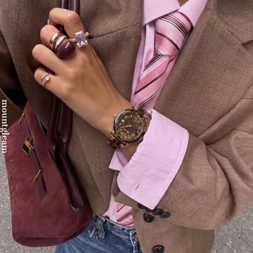 Amber Aura Timepiece: Vintage-Inspired Quartz Watch