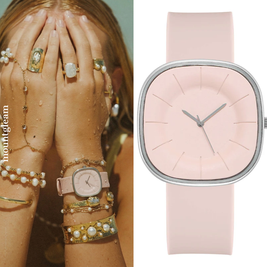 Smoky Rose Timepiece: Silicone Quartz Watch