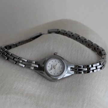 Mini Silver Chain Watch - sitni bijeli brojčanik za žene