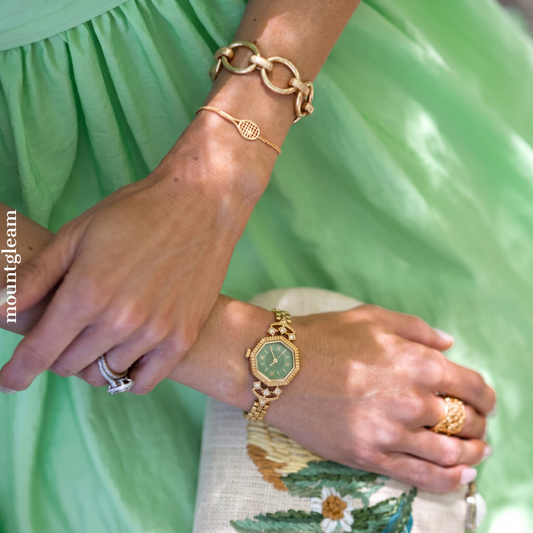 Luxo ottagonale vintage: orologio oro