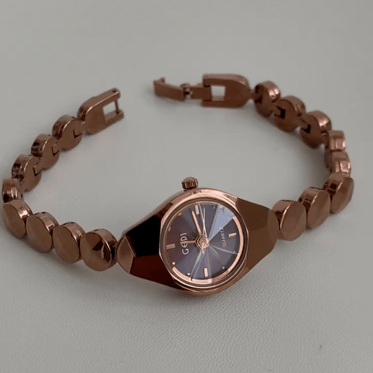 Brown Women’s Watch – Dainty Watch Bracelet with Mini Round Dial | Mocha