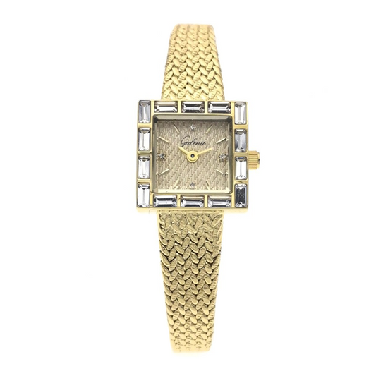 Véronique – Gold Crystal Square Timepiece