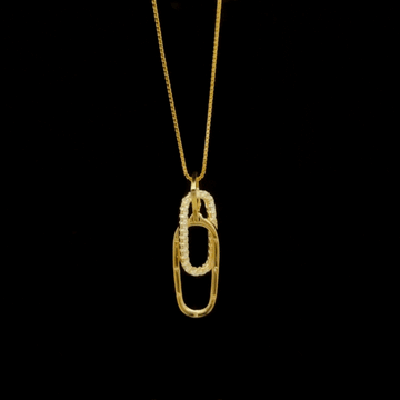 Modern Luxury Pin Initial Necklace - Unique Design Collarbone Chain