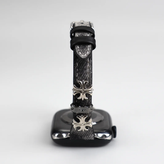 Chrome Hearted – Washed Denim Strap for Apple Watch