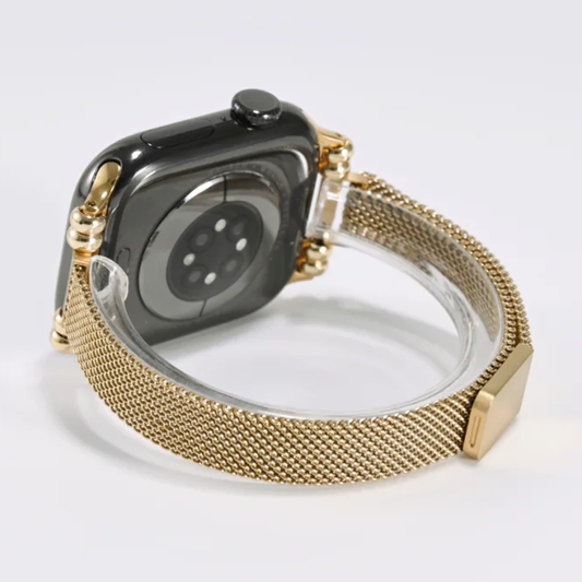 Lustre Loop – Gold Milanese Strap with Radiant Bead Accents