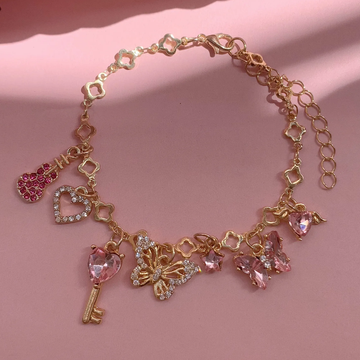Pink Women Bracelet Zircon Sweetheart Jewelry — Barbie Dream