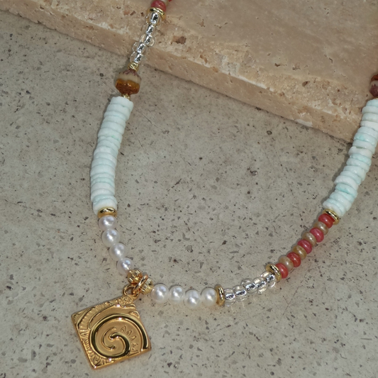 Handmade Ocean-Inspired Pendant Necklace｜Letter from Amalfi