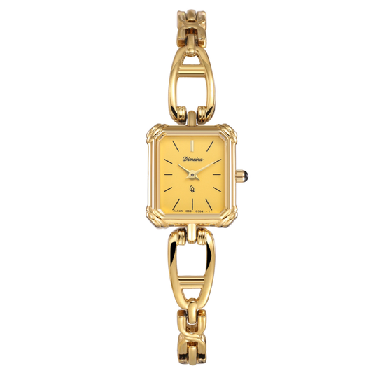 Elegant Luxury – Women’s Gold Bracelet Rectangular Dial Quartz Watch