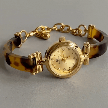 Amber Bracelet -uurwerk: Vintage Round Quartz Watch