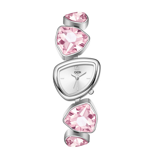 Rose Crystal Watch - nepravidelný řetězový křemenný náramek pro ženy