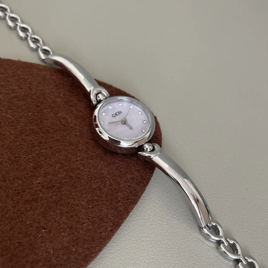 Purple Round Dial Bangle Watch