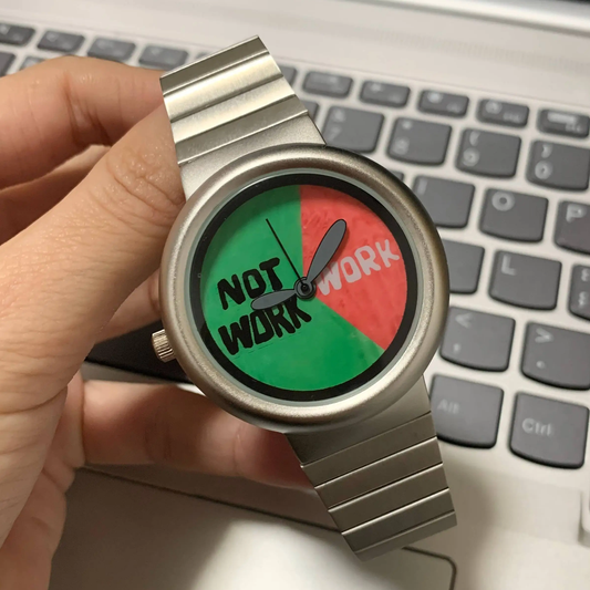 No Work Vibes Timepiece: Dual-Tone Anime Watch