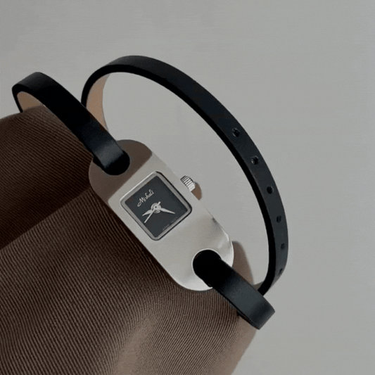 Dual Wrap Timepiece: Slim Quartz Watch