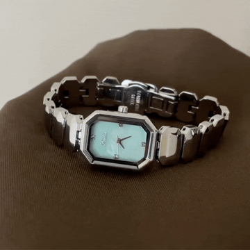 Tijek od metvice Breeze: Srebrni čelični metvicu Quartz Watch