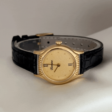 Classic Modern Gold Round Dial Watch – Black Genuine Leather Strap Quartz