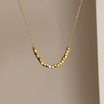 Modern Vintage Square Necklace - 14K Gold Plated Chain